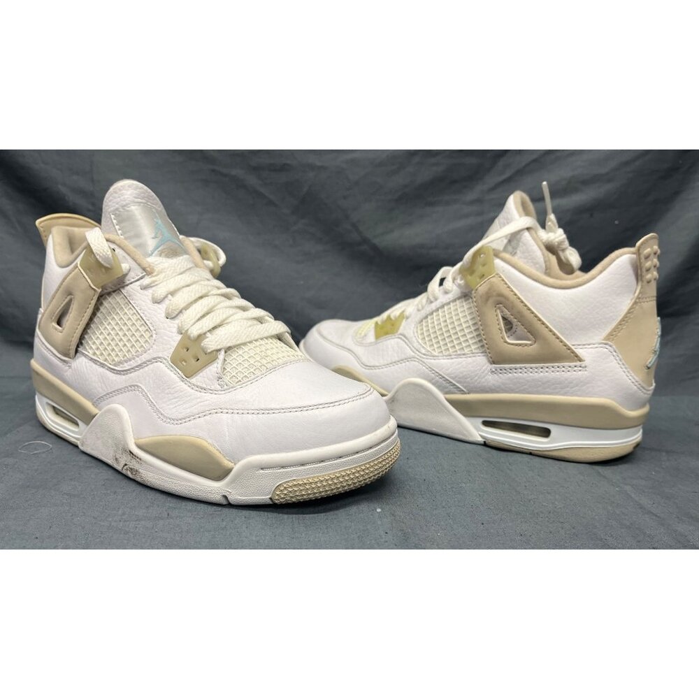 Nike Boys Air Jordan 4 Retro (GS) Sneakers Sand 487724-118 Size 6 DISPLAY MODEL! - Picture 1 of 16